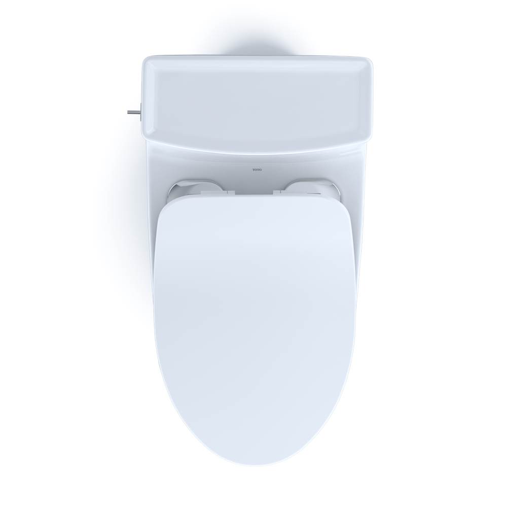TOTO Legato® One-Piece Elongated 1.28 GPF Toilet with CEFIONTECT® and SoftClose® Seat, WASHLET®+ Ready, Cotton White - Image 8