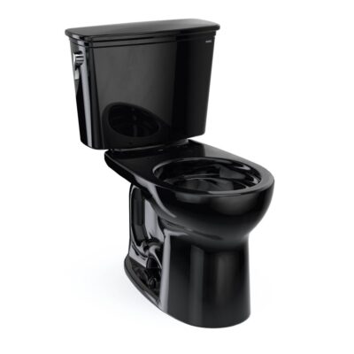 TOTO Drake® Transitional Two-Piece Round 1.28 GPF Universal Height TORNADO FLUSH® Toilet, Ebony