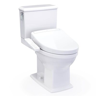 TOTO WASHLET®+ Connelly® Two-Piece Elongated Dual Flush 1.28 and 0.9 GPF Toilet and WASHLET S2 Bidet Seat, Cotton White