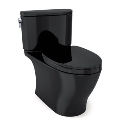 TOTO Nexus® 1G® Two-Piece Elongated 1.0 GPF Universal Height Toilet with SS124 SoftClose Seat, WASHLET+ Ready, Ebony