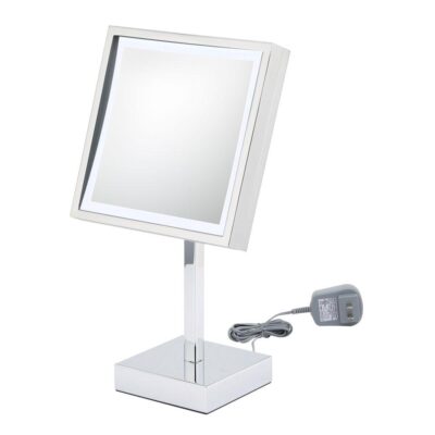 Aptations Single-Sided LED Square Free Standing Mirror Plug In