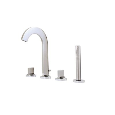 Aquabrass 39518 Cut 4Pce D/Mount Tub Filler With Handshower