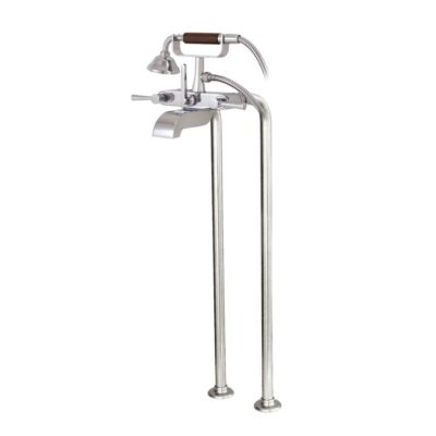 Aquabrass 53086 Otto Cradle Tub Filler With Handshower & Floor Risers