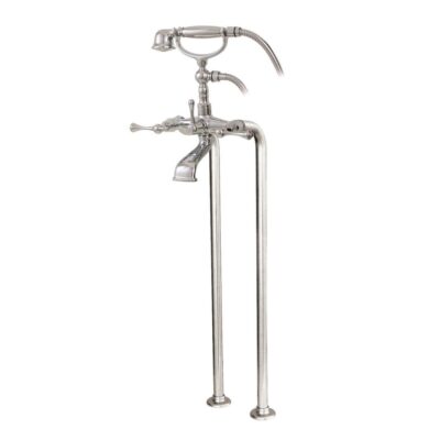Aquabrass 7386 Regency Cradle Tub Filler With Handshower & Floor Risers
