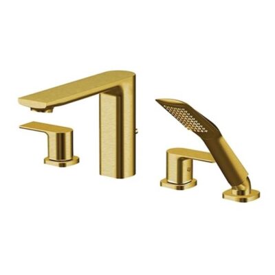 Aquabrass 15018 Tmr 4 Pce Deckmount Tub Filler With Handshower