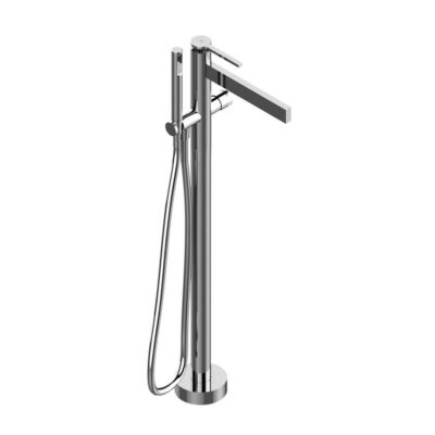 Aquabrass 51N85 Time Floormount Tub Filler With Handshower - Trim Only