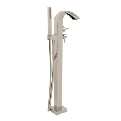 Aquabrass 617N85 Etna Crystal Floormount Tub Filler With Handshower - Trim Only