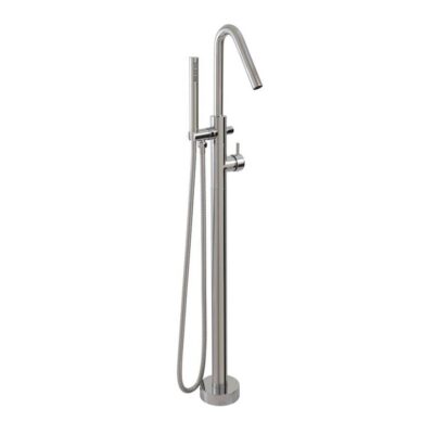 Aquabrass X75N85 Xround Floormount Tub Filler With Handshower - Trim Only
