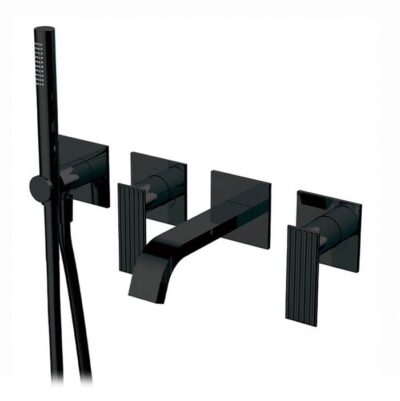 Aquabrass 34004 Tosca Wallmount Tub Filler With Handshower-Trim Only