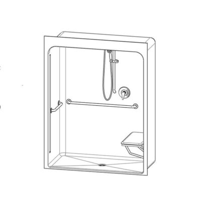 Aquatic 6030BFSCMA Alcove Shower