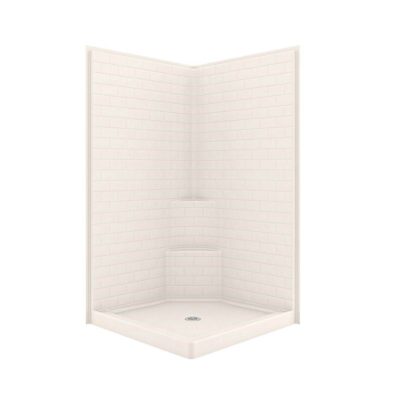 Aquatic 14242STNS Corner Shower