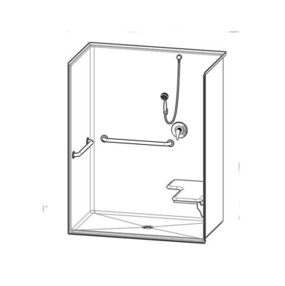 Aquatic 1603BFSDCA Alcove Shower