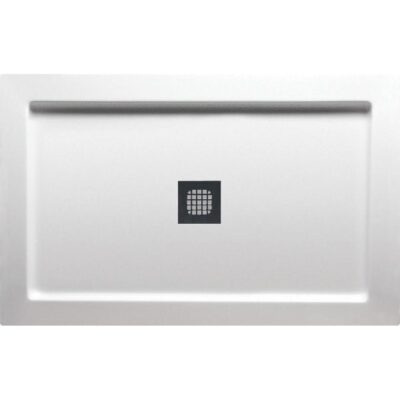 Americh 48'' x 32'' Triple Threshold DS Base w/Square Drain - Biscuit