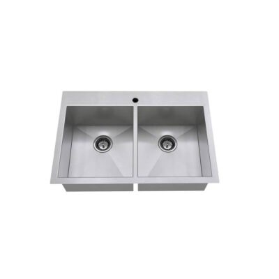 American Standard Edgewater® 33 x 22-Inch Stainless Steel 1-Hole Dual Mount Double-Bowl Kitchen Sink