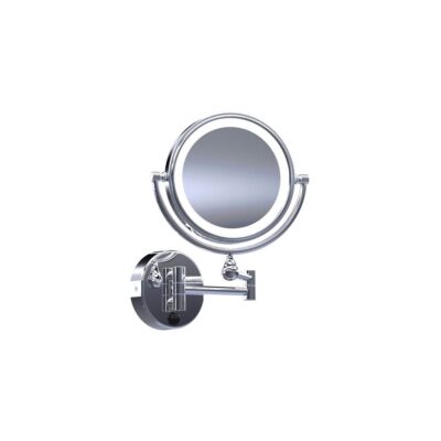 Baci Mirrors Baci Basic Round Double Arm Reversible Wall Mirror 1X By 5X