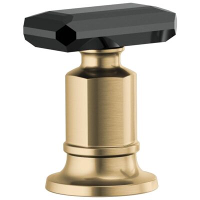 Brizo Invari® Roman Tub Faucet Black Crystal Knob Handle Kit