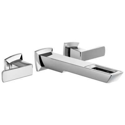 Brizo Vettis® Two-Handle Wall Mount Lavatory Faucet With Open-Flow Spout 1.2 GPM