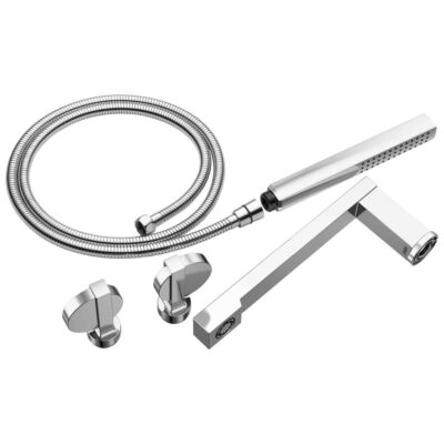 Brizo Two-Handle Tub Filler Trim Kit with Lunar Handles Polished Chrome