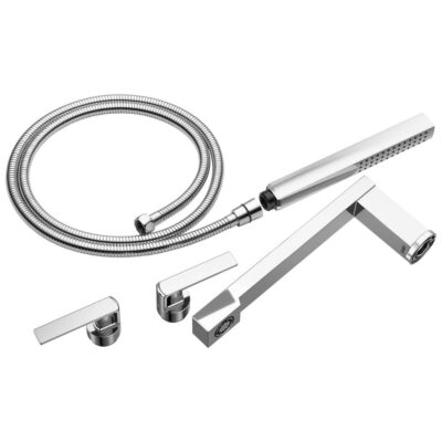 Brizo Two-Handle Tub Filler Trim Kit with Gap Lever Handles Polished Chrome