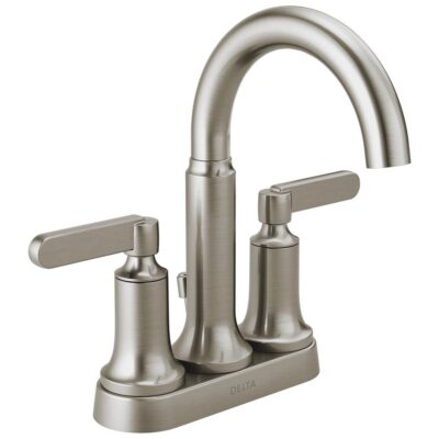 Delta Faucet Alux™ Two Handle Centerset Bathroom Faucet With Pop-Up Drain