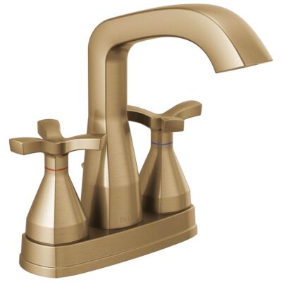 Delta Faucet Stryke® Two Handle Centerset Bathroom Faucet With Pop-Up Drain