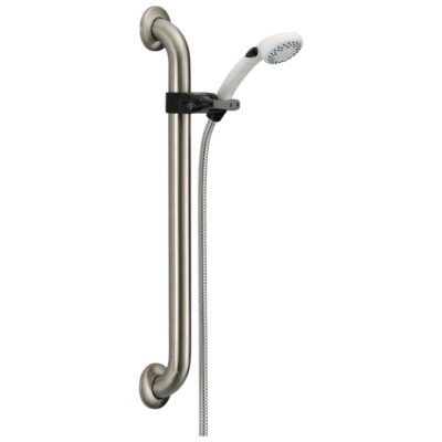 Delta Faucet Universal Showering Components Adjustable Slide Bar / Grab Bar 2-Setting Hand Shower