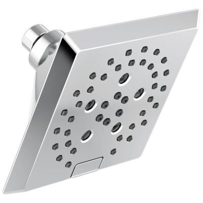 Delta Faucet Universal Showering Components H2OKinetic® 5-Setting Angular Modern Raincan Shower Head