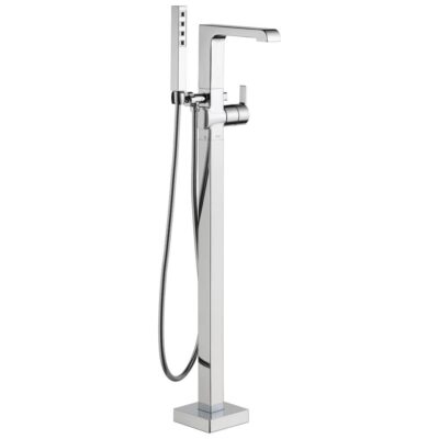 Delta Faucet Ara® Single Handle Floor Mount Tub Filler Trim with Hand Shower