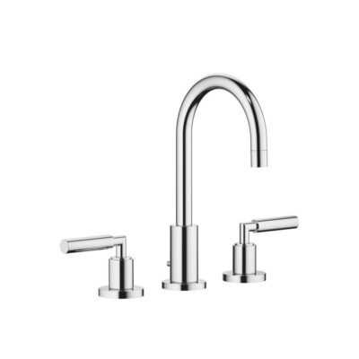 Dornbracht Three-Hole Lavatory Mixer With Drain In Brushed Durabrass