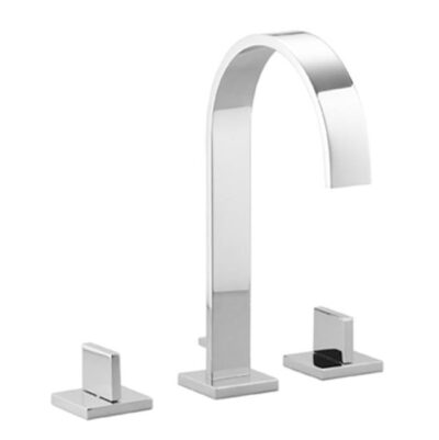 Dornbracht MEM Three-Hole Lavatory Mixer With Drain In Dark Platinum Matte
