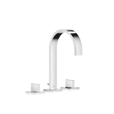Dornbracht Three-Hole Lavatory Mixer With Drain In Brushed Durabrass