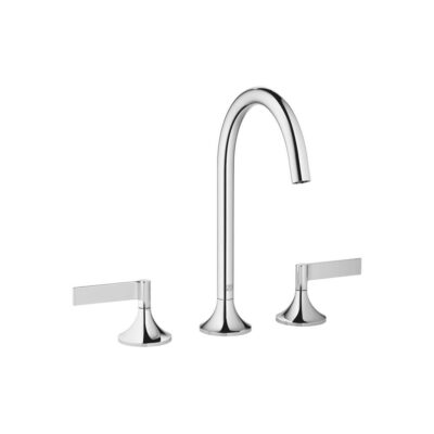 Dornbracht Three-Hole Lavatory Mixer With Drain In Brushed Durabrass