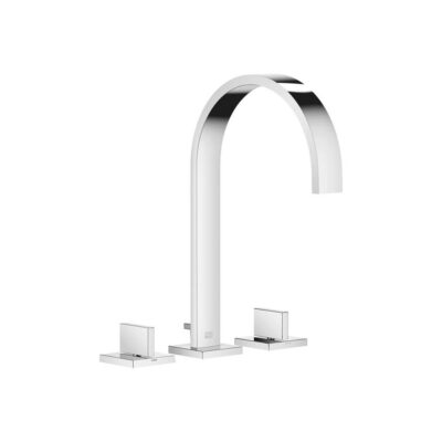 Dornbracht Three-Hole Lavatory Mixer With Drain In Brushed Durabrass