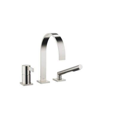 Dornbracht MEM Three-Hole Single-Lever Tub Mixer For Deck-Mounted Tub Installation In Platinum Matte