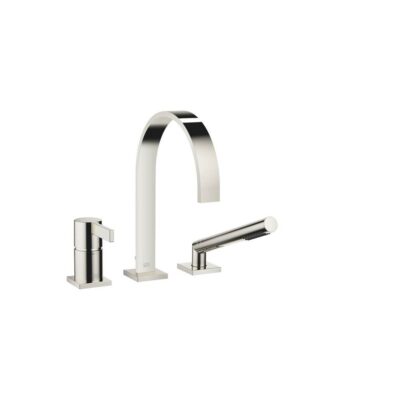 Dornbracht MEM Three-Hole Single-Lever Tub Mixer For Deck-Mounted Tub Installation In Platinum