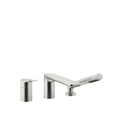 Dornbracht Lisse Three-Hole Single-Lever Tub Mixer For Deck-Mounted Tub Installation In Platinum Matte