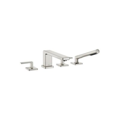 Dornbracht LULU Deck-Mounted Tub Mixer, With Hand Shower Set For Deck-Mounted Tub Installation In Platinum Matte