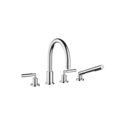 Dornbracht Tara Deck-Mounted Tub Mixer, With Hand Shower Set For Deck-Mounted Tub Installation In Polished Chrome