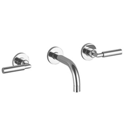 Dornbracht Tara Wall-Mounted Three-Hole Lavatory Mixer Without Drain In Black Matte
