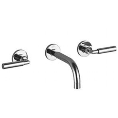 Dornbracht Tara Wall-Mounted Three-Hole Lavatory Mixer Without Drain In Platinum