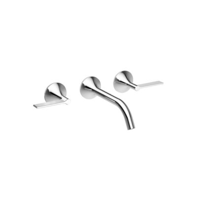 Dornbracht VAIA Wall-Mounted Three-Hole Lavatory Mixer Without Drain In Polished Chrome