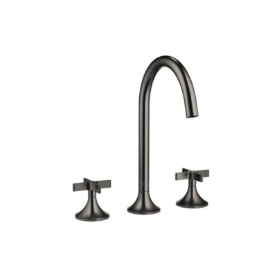 Dornbracht VAIA Three-Hole Lavatory Mixer With Drain In Dark Platinum Matte