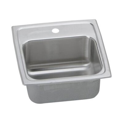 Elkay 18 Gauge Stainless Steel 15'' x 15'' x 6.125'' Single Bowl Drop-in Bar/Prep Sink