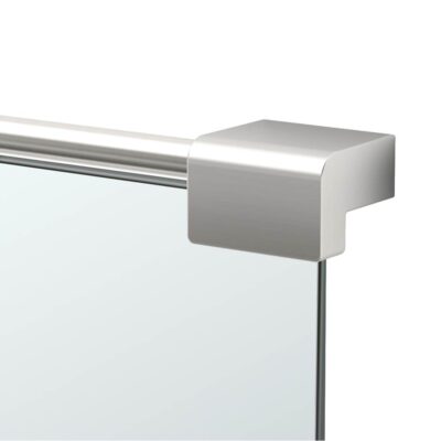 Gatco Fixed Mount 30''H Frameless Rectangle Décor Mirror Satin Nickel