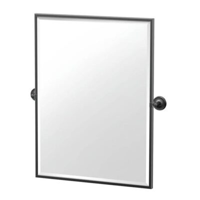 Gatco Designer II 25''H Framed Rectangle Mirror Matte Black