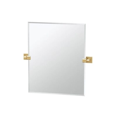 Gatco Elevate 24''H Framed Rectangle Mirror, Brush Brass