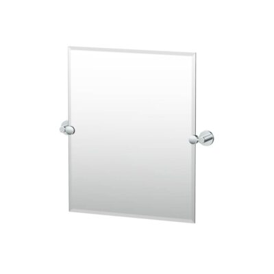 Gatco Reveal 24''H Frameless Rectangle Mirror, Chrome