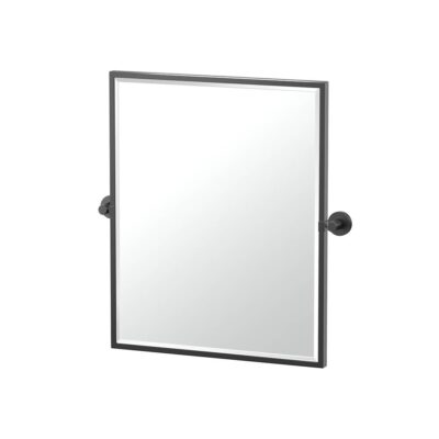 Gatco Reveal 25''H Framed Rectangle Mirror, Matte Black