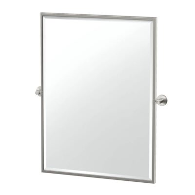 Gatco Reveal 32.5''H Framed Rectangle Mirror, Satin Nickel