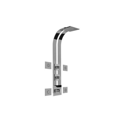 Graff Solar Square Thermostatic Ski Shower Set w/Body Sprays (Trim)